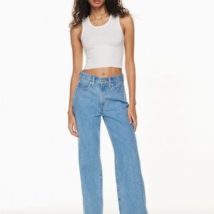 Aritzia Sunday Best Jupiter Jean - Blue High Rise Wide Leg Jean